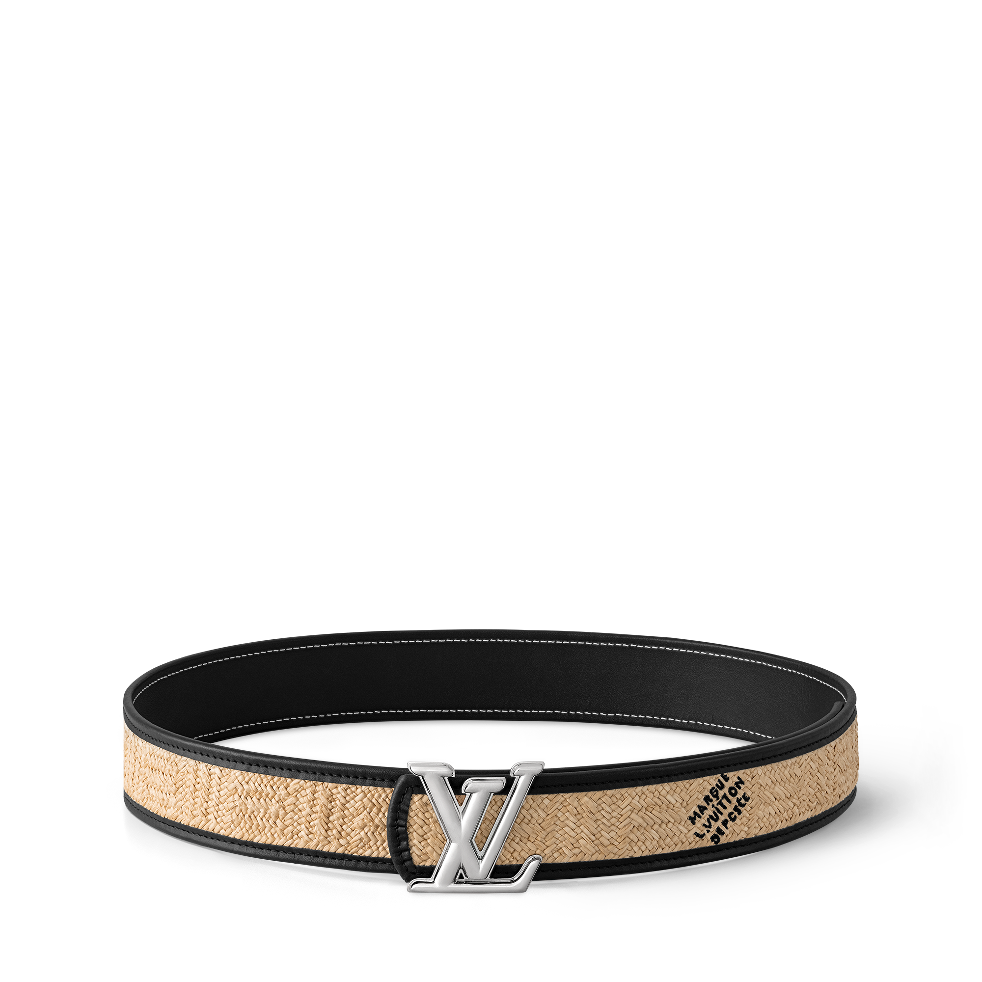 LV Dimension Raffia 40mm Reversible Belt - Men - Accessories